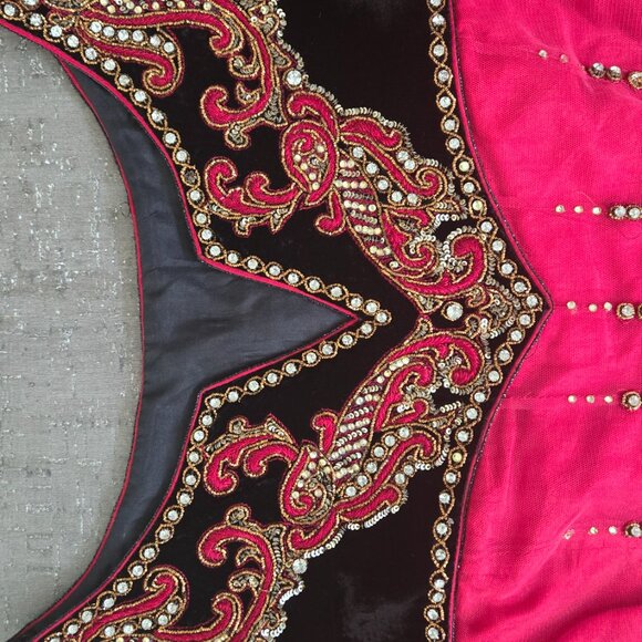 Anarkali (Pink-Red/Black) - Picture 3 of 7